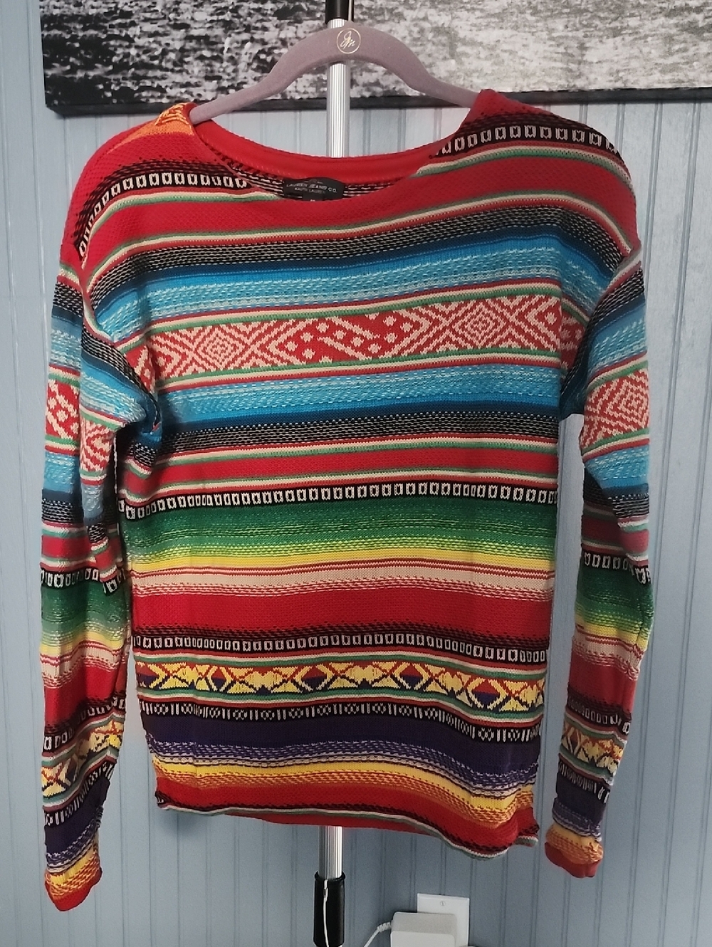 Boho Ralph Lauren Multicolor /Aztec Knit Sweater